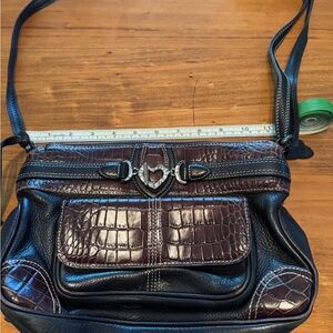 Brighton Black and Brown Shoulder Bag.